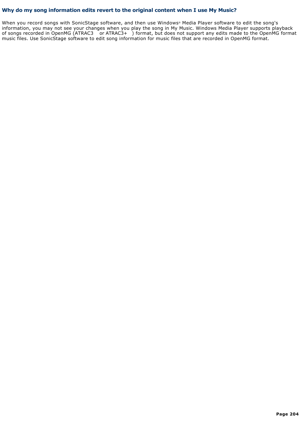 Sony PCV-RZ50N User Manual | Page 204 / 245