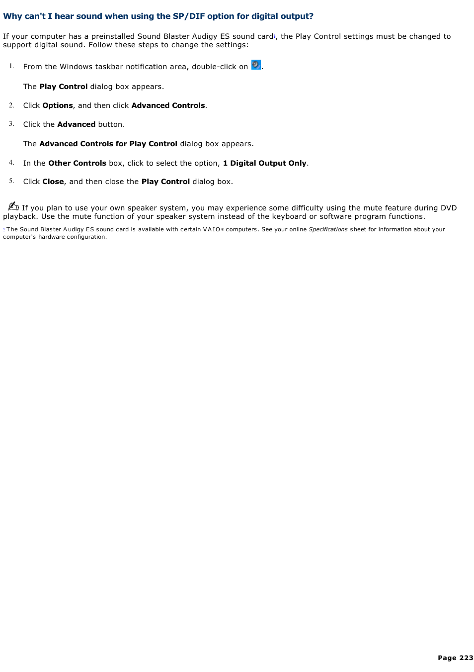 Sony PCV-RZ50N User Manual | Page 223 / 245