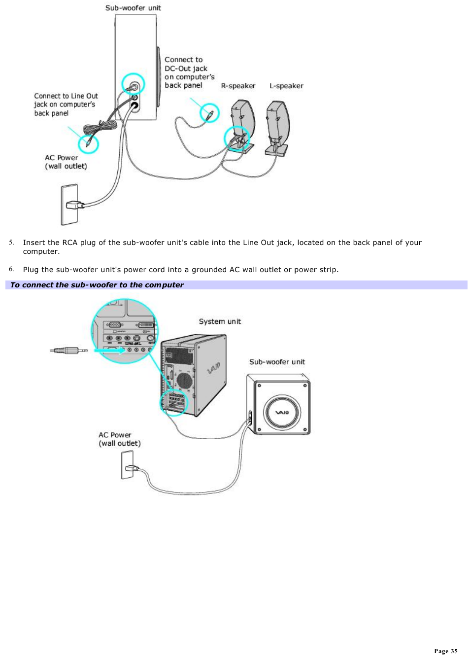 Sony PCV-RZ50N User Manual | Page 35 / 245