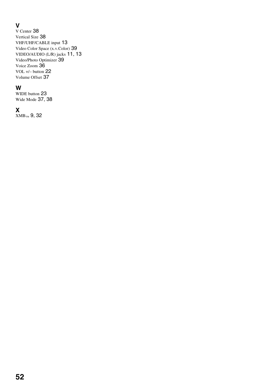Sony KDL-40W3000 User Manual | Page 52 / 56