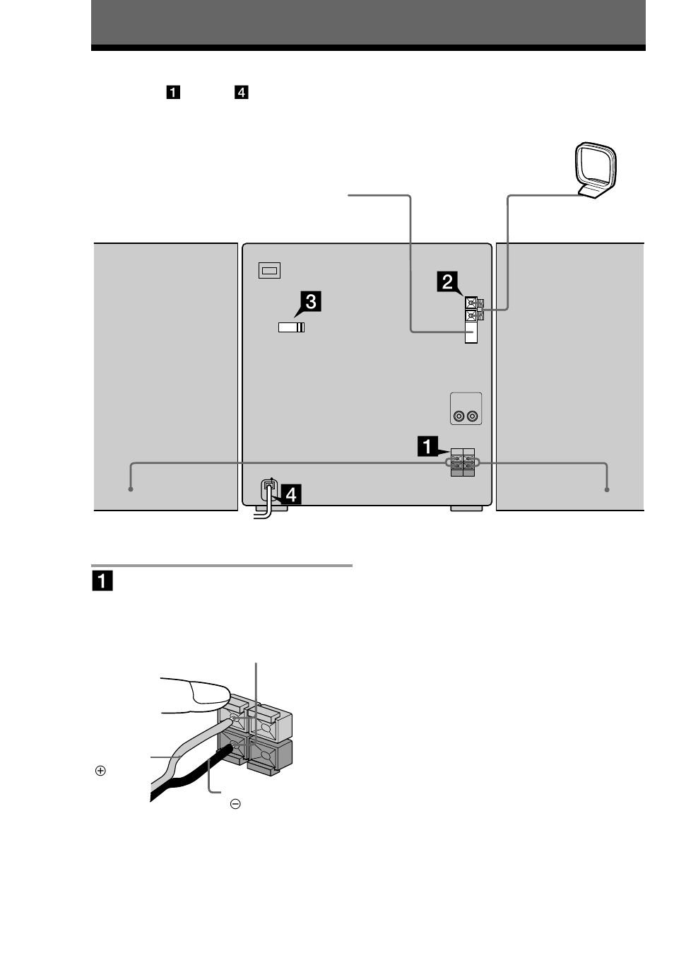 Getting started, Step 1: hooking up the system, 41 2 3 getting started | Sony MHC-BX2 User Manual | Page 4 / 44