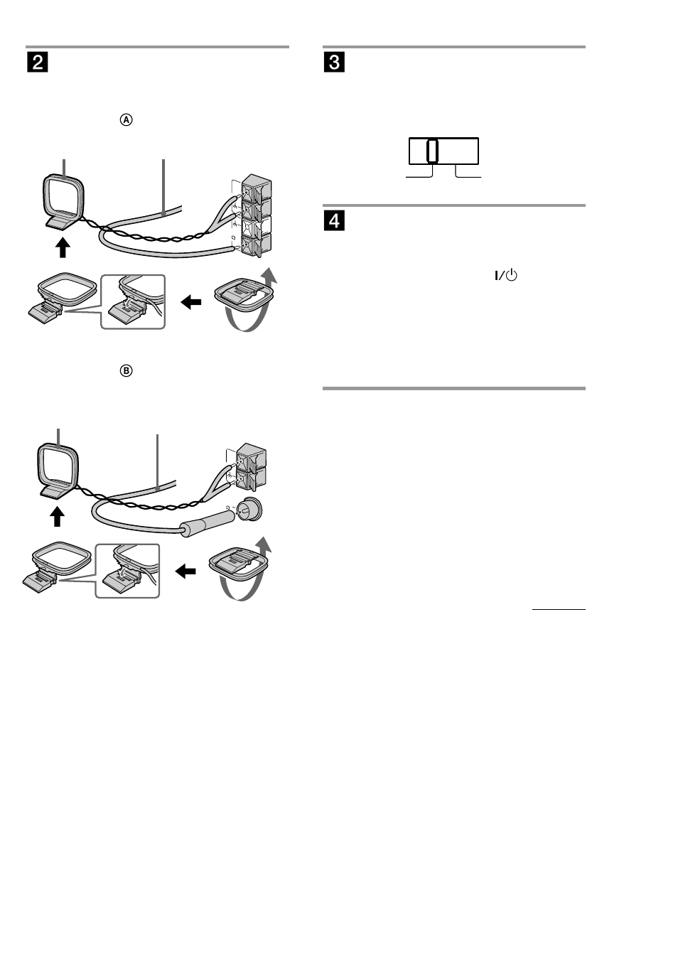 Connect the fm/am antennas, Connect the power cord to a wall outlet | Sony MHC-BX2 User Manual | Page 5 / 44