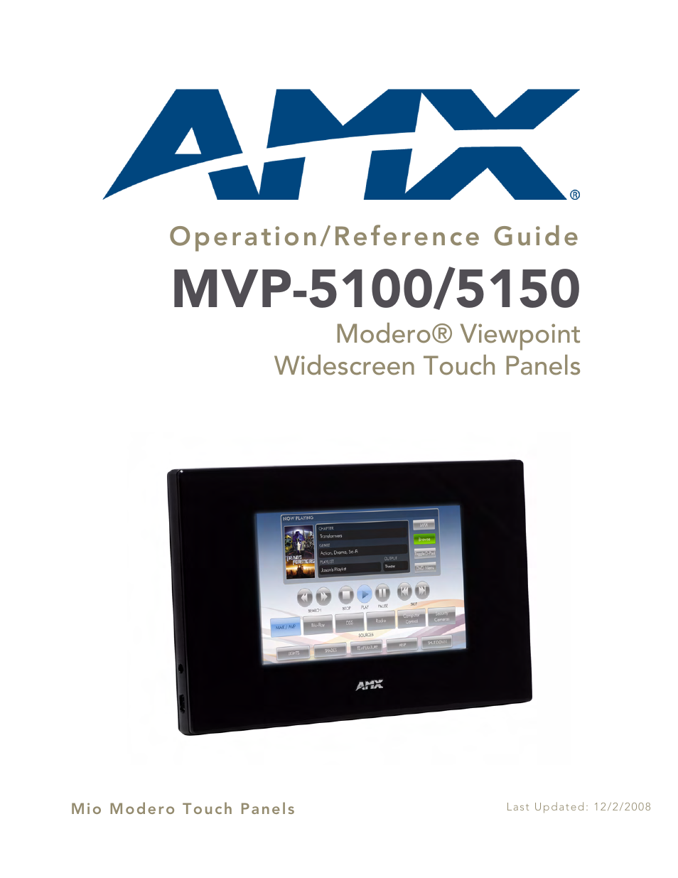 AMX MVP-5100 User Manual | 176 pages