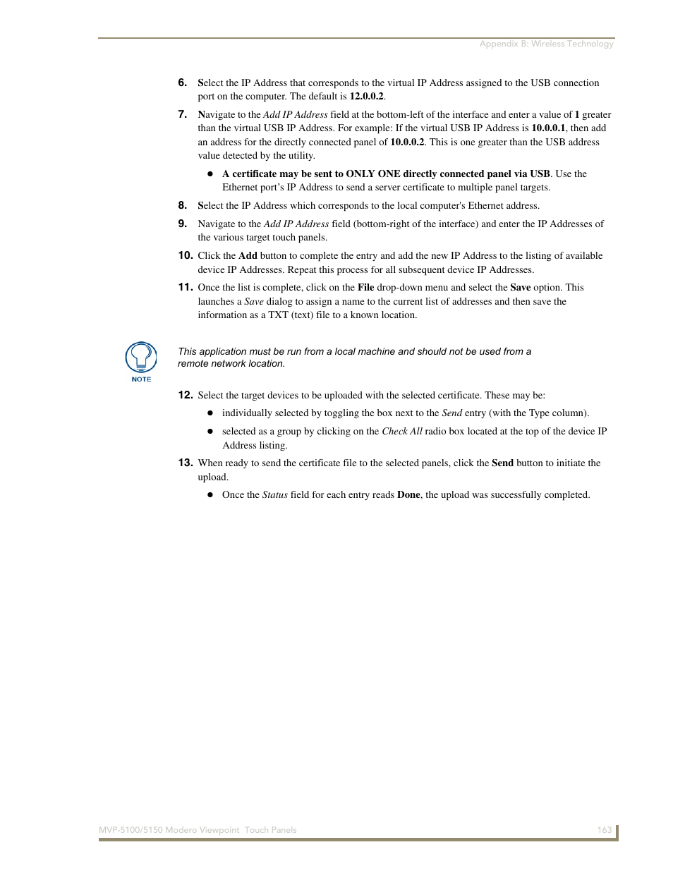 AMX MVP-5100 User Manual | Page 171 / 176