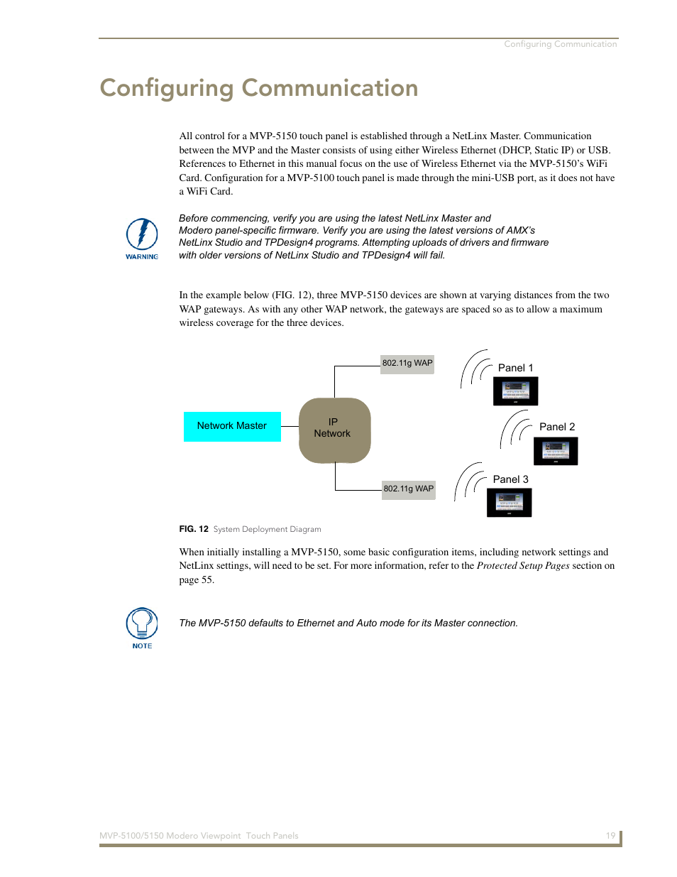 Configuring communication | AMX MVP-5100 User Manual | Page 27 / 176