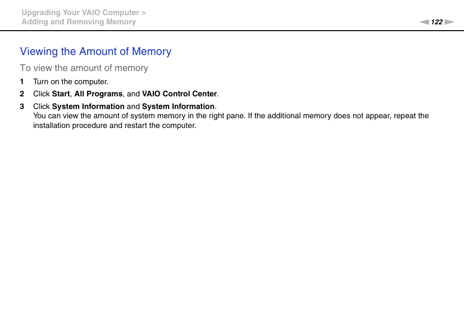 Sony VPCS111FM User Manual | Page 122 / 185