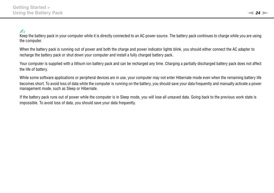 Sony VPCS111FM User Manual | Page 24 / 185