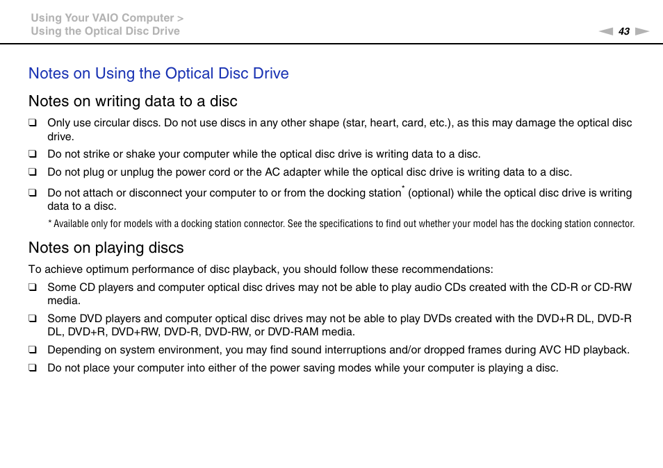 Sony VPCS111FM User Manual | Page 43 / 185