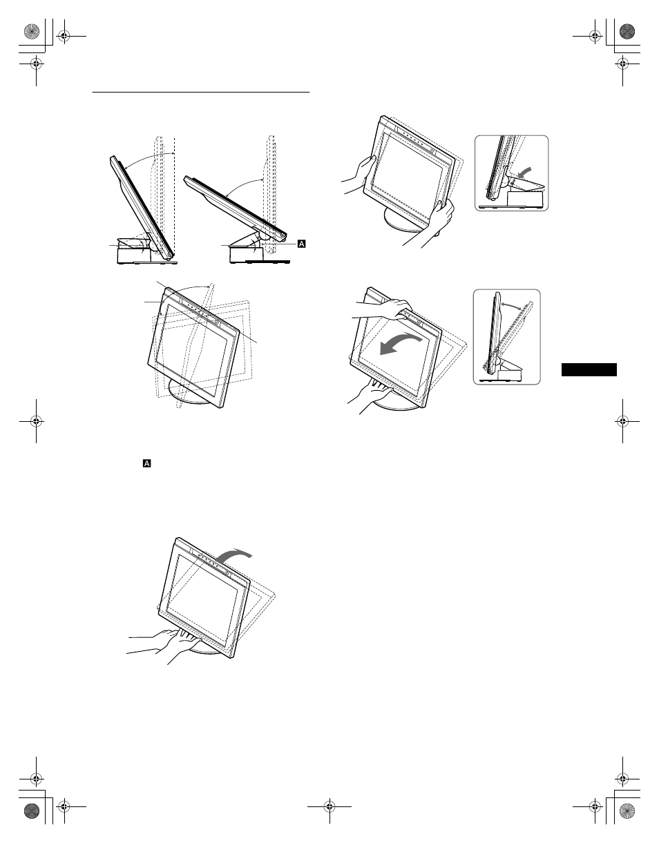 Adjusting the tilt and height | Sony SDM-N80 User Manual | Page 11 / 124