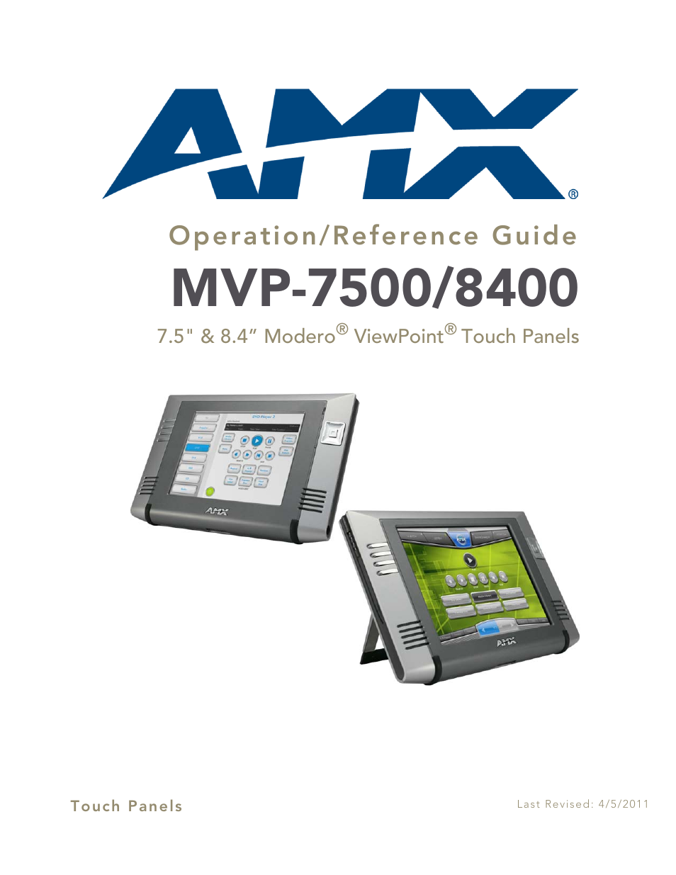 AMX Modero ViewPoint MVP-8400 User Manual | 212 pages