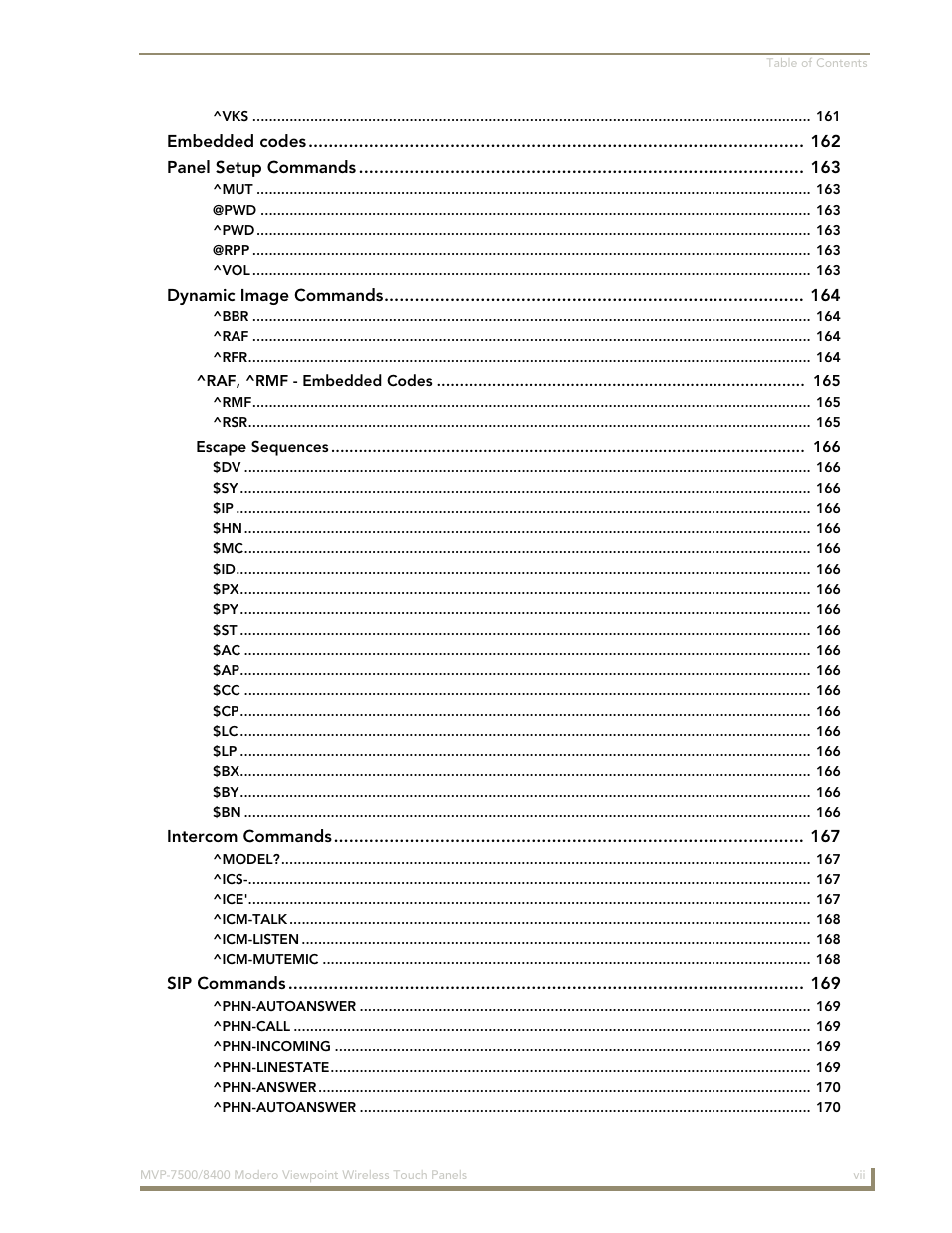 AMX Modero ViewPoint MVP-8400 User Manual | Page 11 / 212