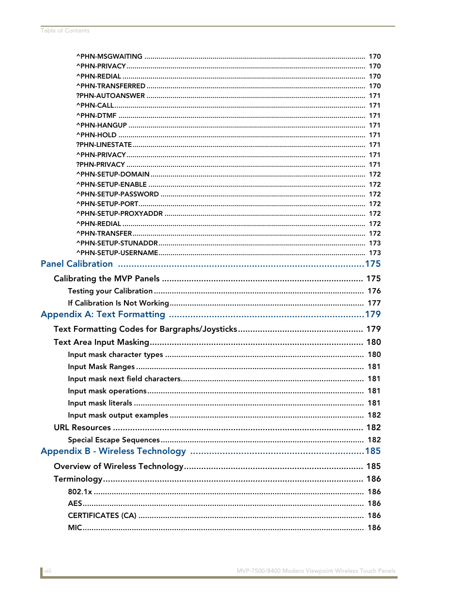 AMX Modero ViewPoint MVP-8400 User Manual | Page 12 / 212