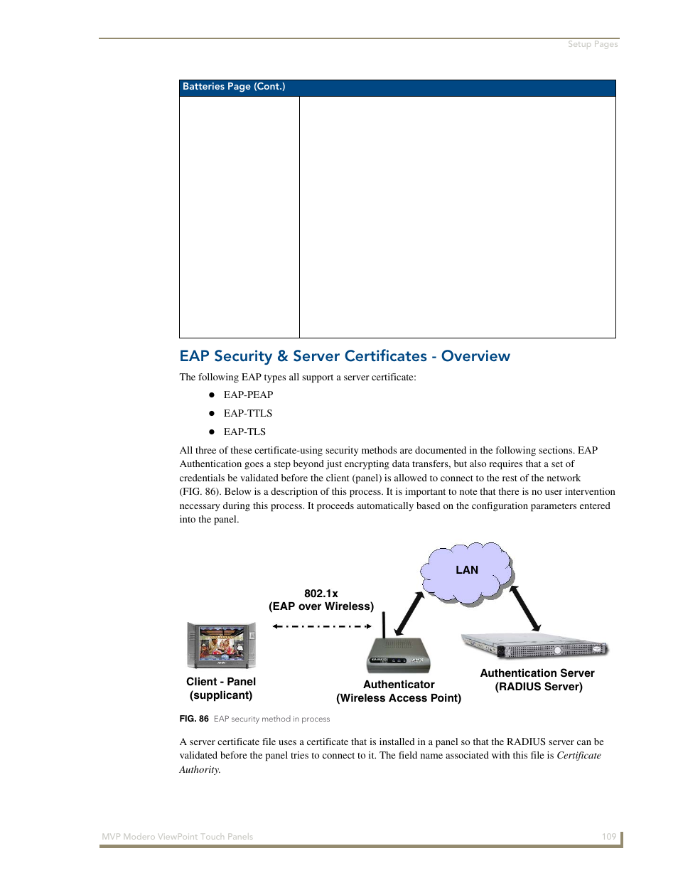 Eap security & server certificates - overview | AMX Modero ViewPoint MVP-8400 User Manual | Page 123 / 212