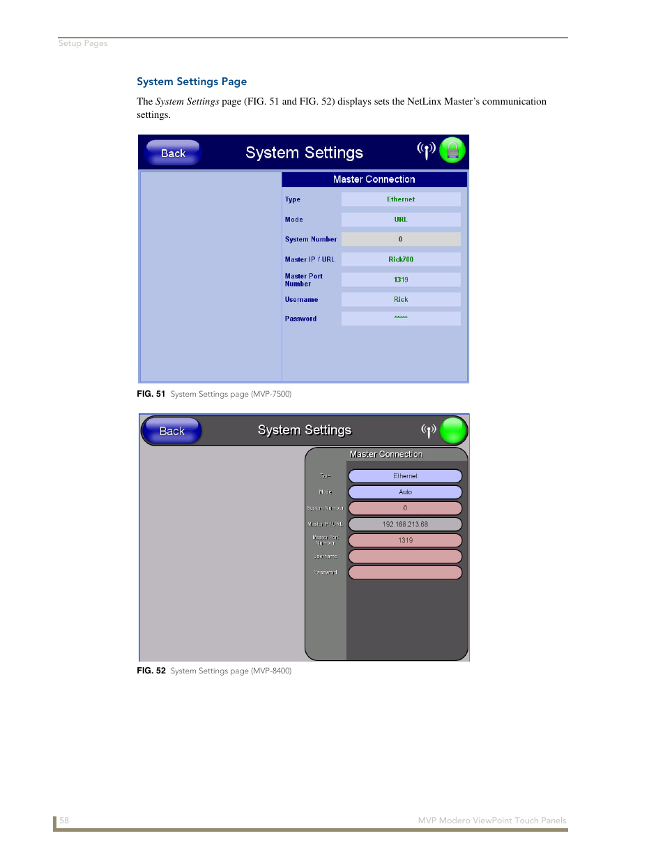 AMX Modero ViewPoint MVP-8400 User Manual | Page 72 / 212