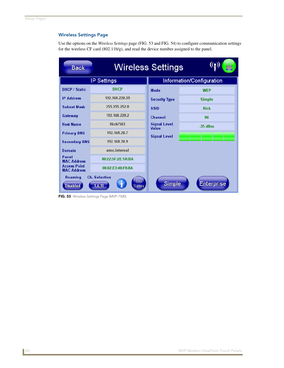 AMX Modero ViewPoint MVP-8400 User Manual | Page 74 / 212