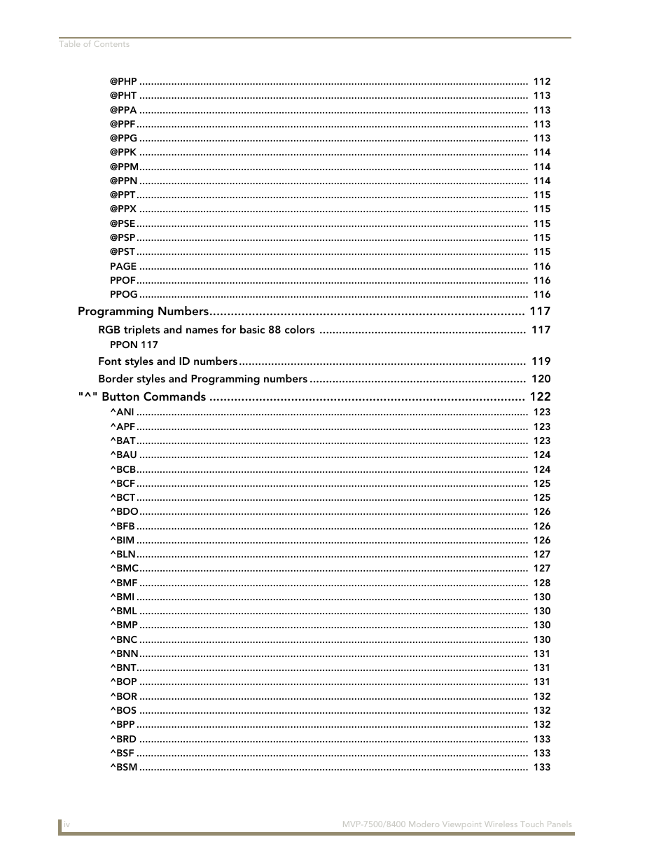 AMX Modero ViewPoint MVP-8400 User Manual | Page 8 / 212