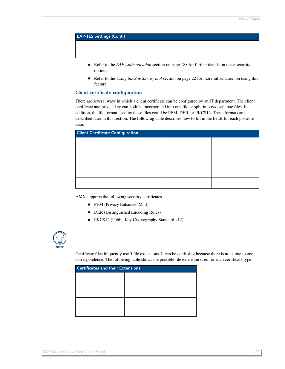 Client certificate configuration | AMX Modero ViewPoint MVP-8400 User Manual | Page 91 / 212