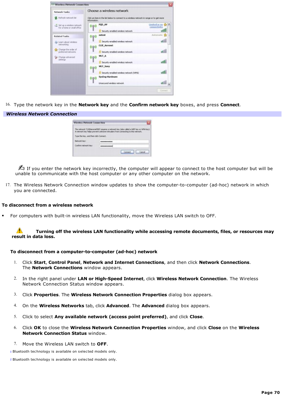 Sony PCG-K47 User Manual | Page 70 / 155