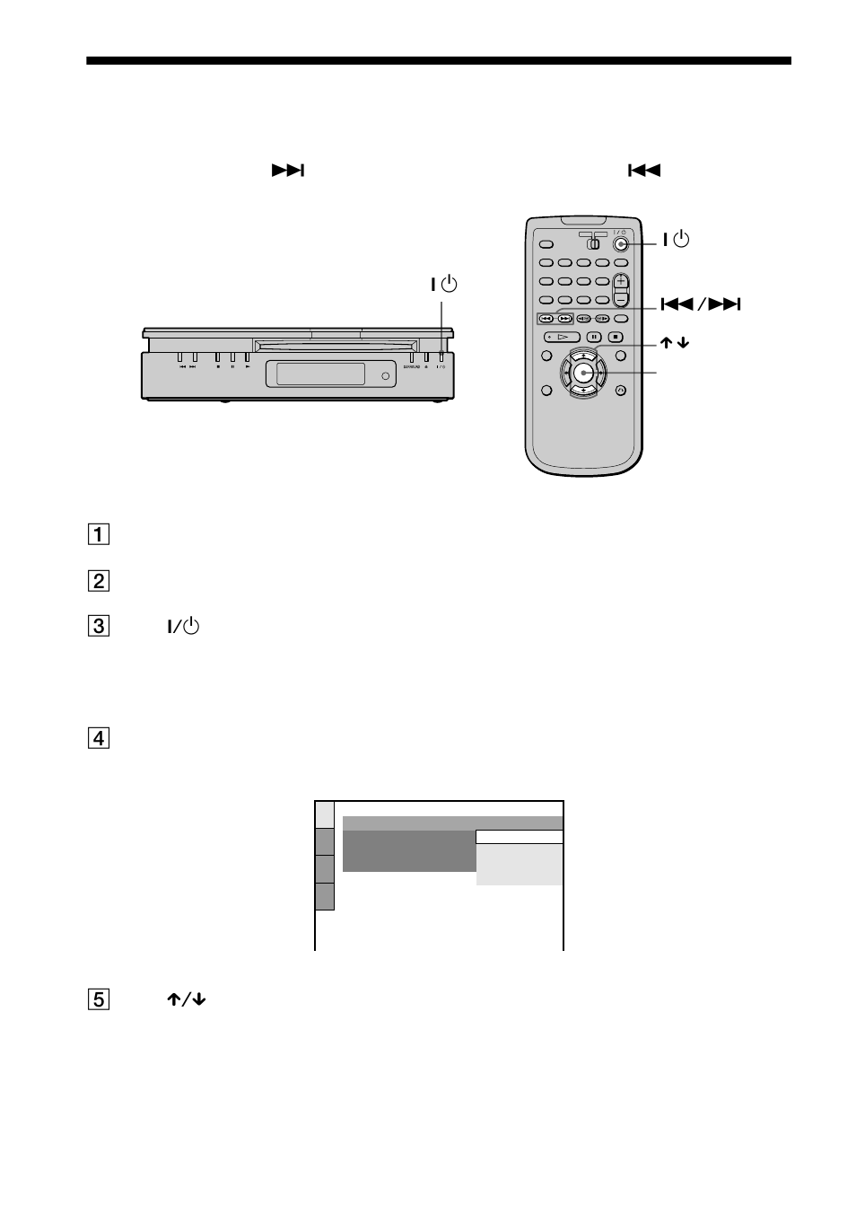Step 5: quick setup | Sony DVP-F21 User Manual | Page 32 / 84