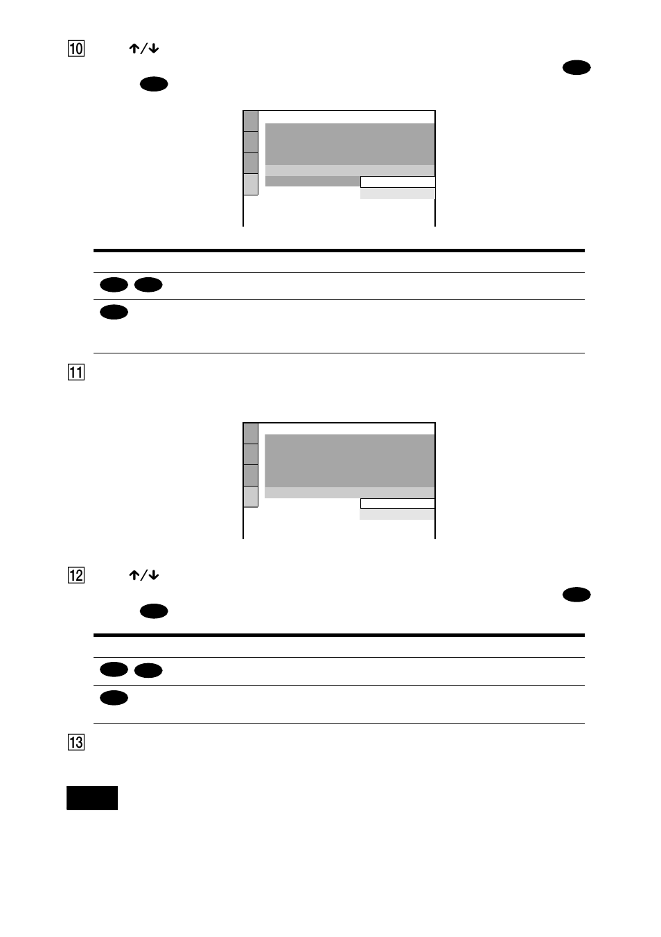 J press x/x to select the item, K press enter, L press x/x to select the item | M press enter, Dts” is selected | Sony DVP-F21 User Manual | Page 34 / 84