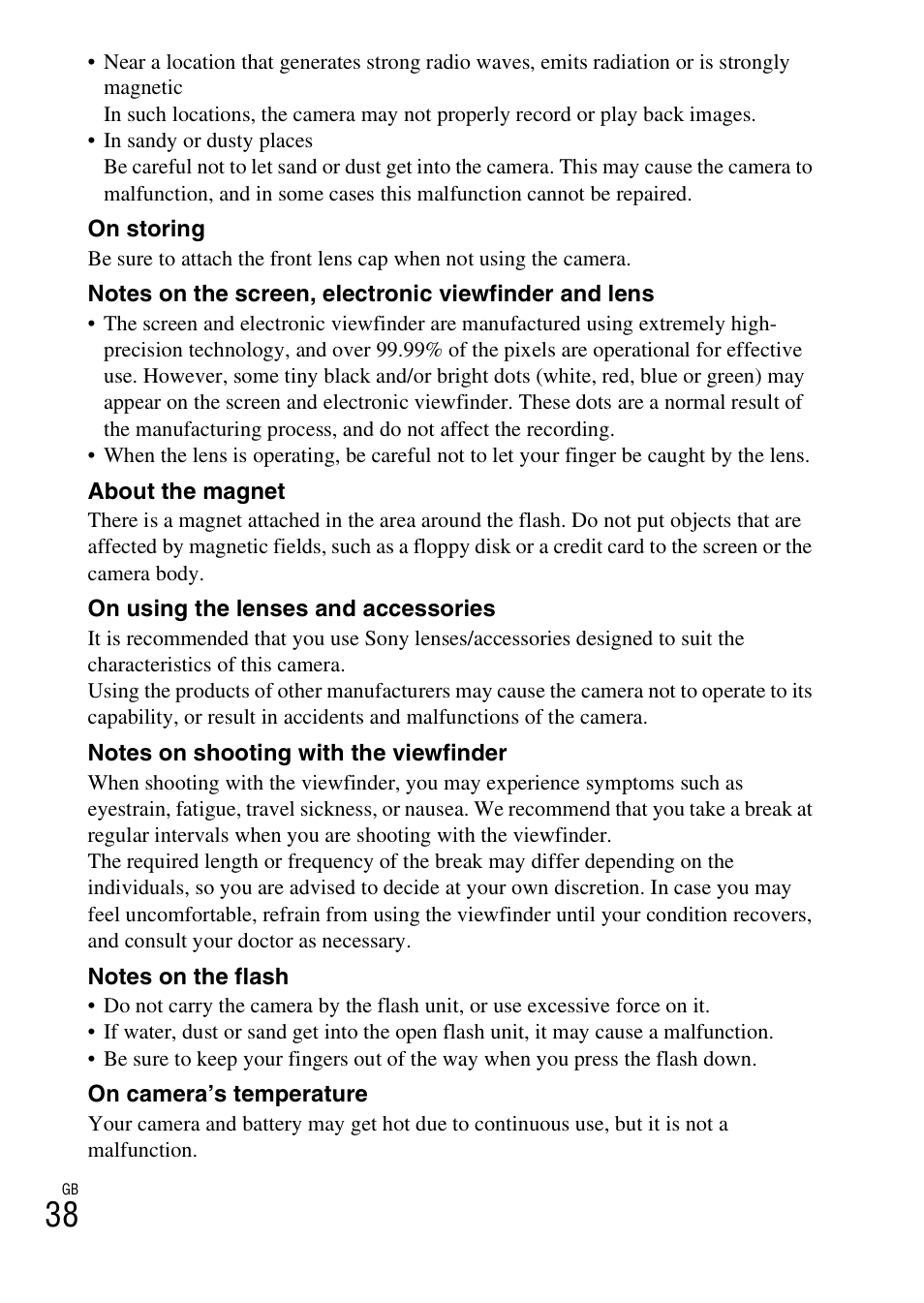 Sony ILCE-6000L User Manual | Page 38 / 48