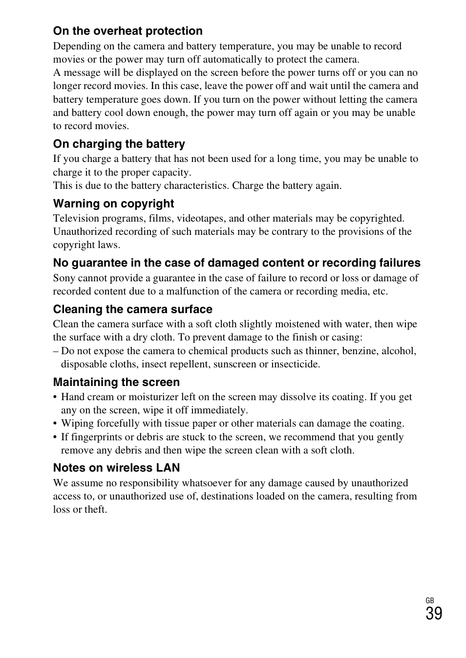 Sony ILCE-6000L User Manual | Page 39 / 48