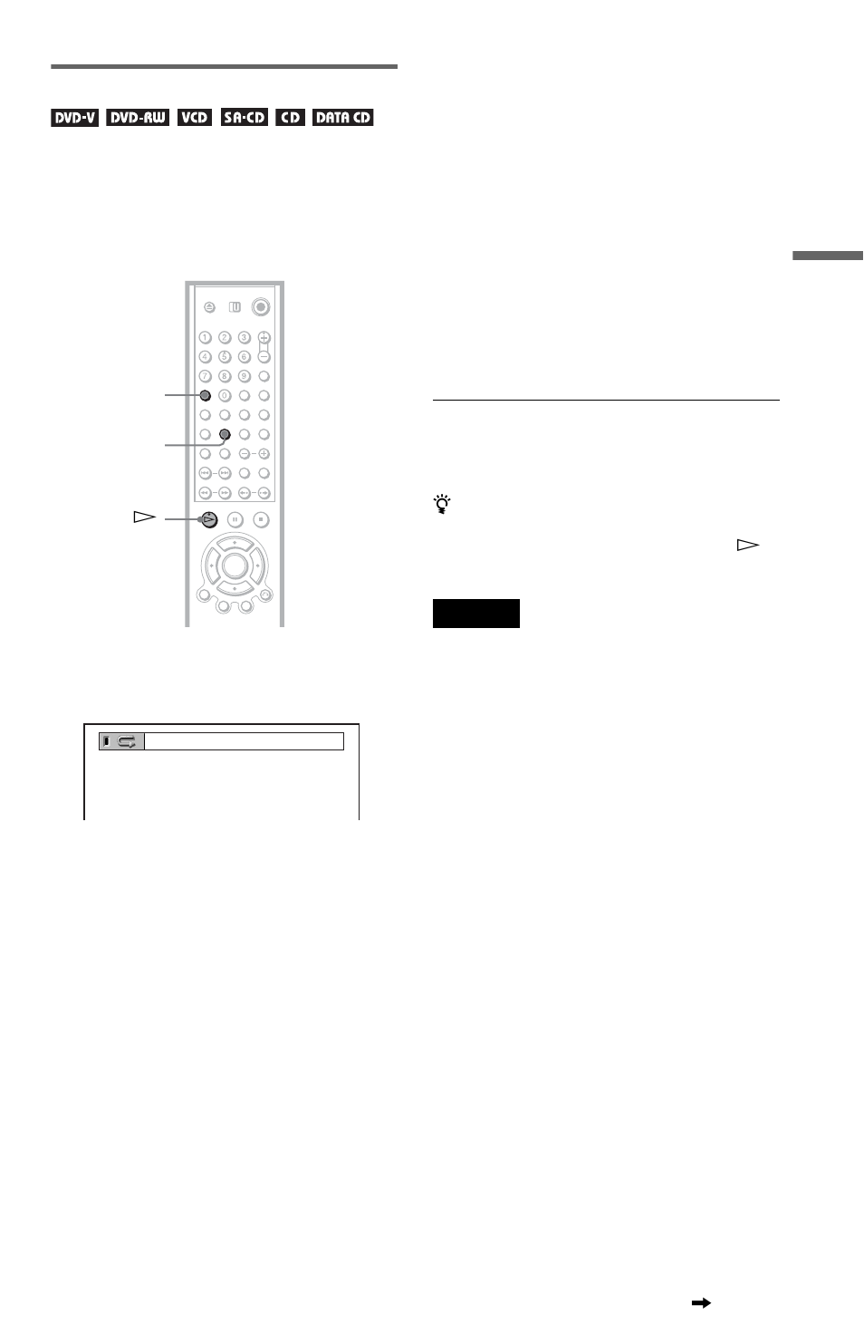 Playing repeatedly (repeat play) | Sony DVP-NS775V User Manual | Page 43 / 96