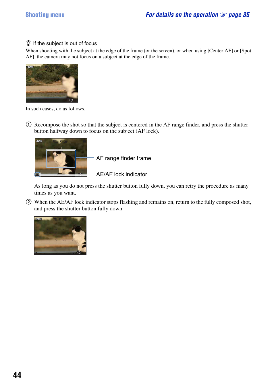 Sony DSC-W90 User Manual | Page 44 / 121