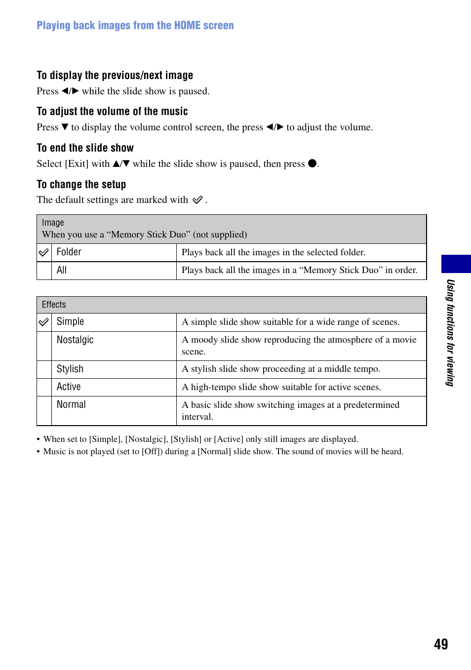 Sony DSC-W90 User Manual | Page 49 / 121