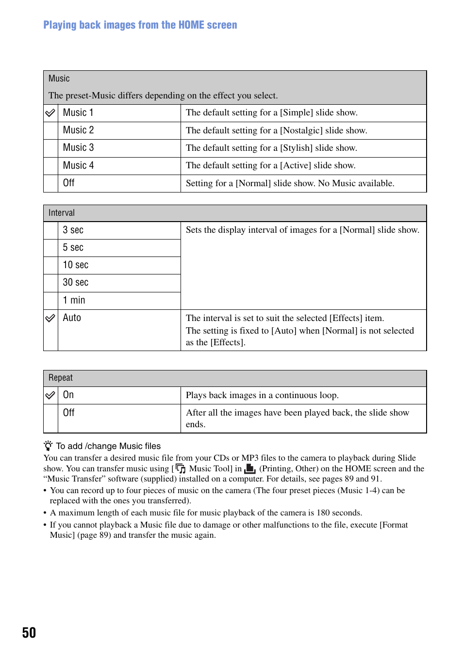 Sony DSC-W90 User Manual | Page 50 / 121