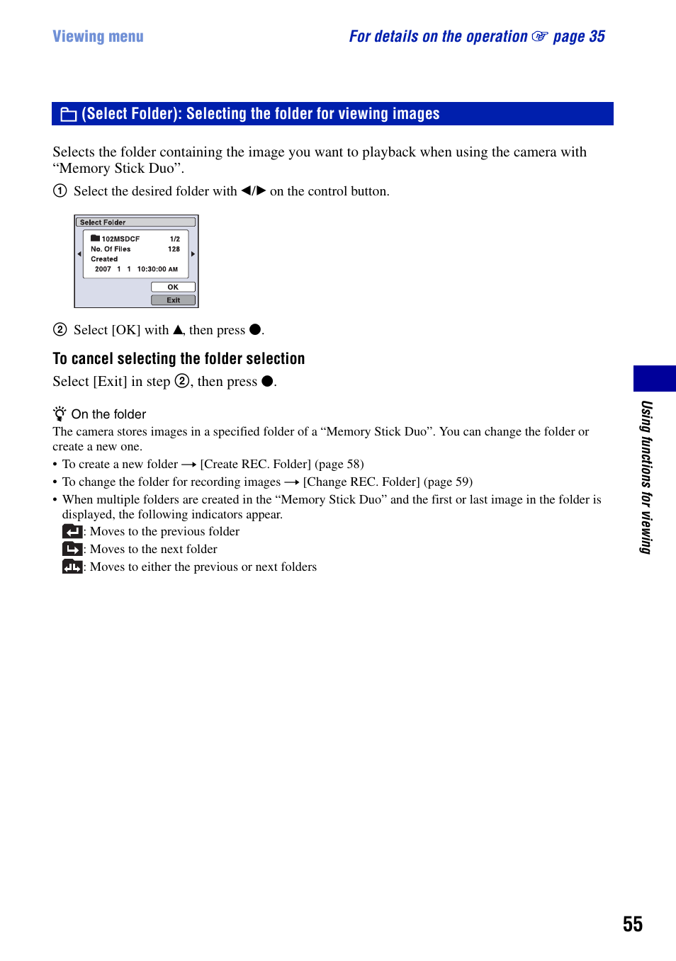 Sony DSC-W90 User Manual | Page 55 / 121