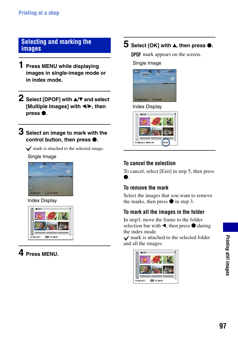 Sony DSC-W90 User Manual | Page 97 / 121