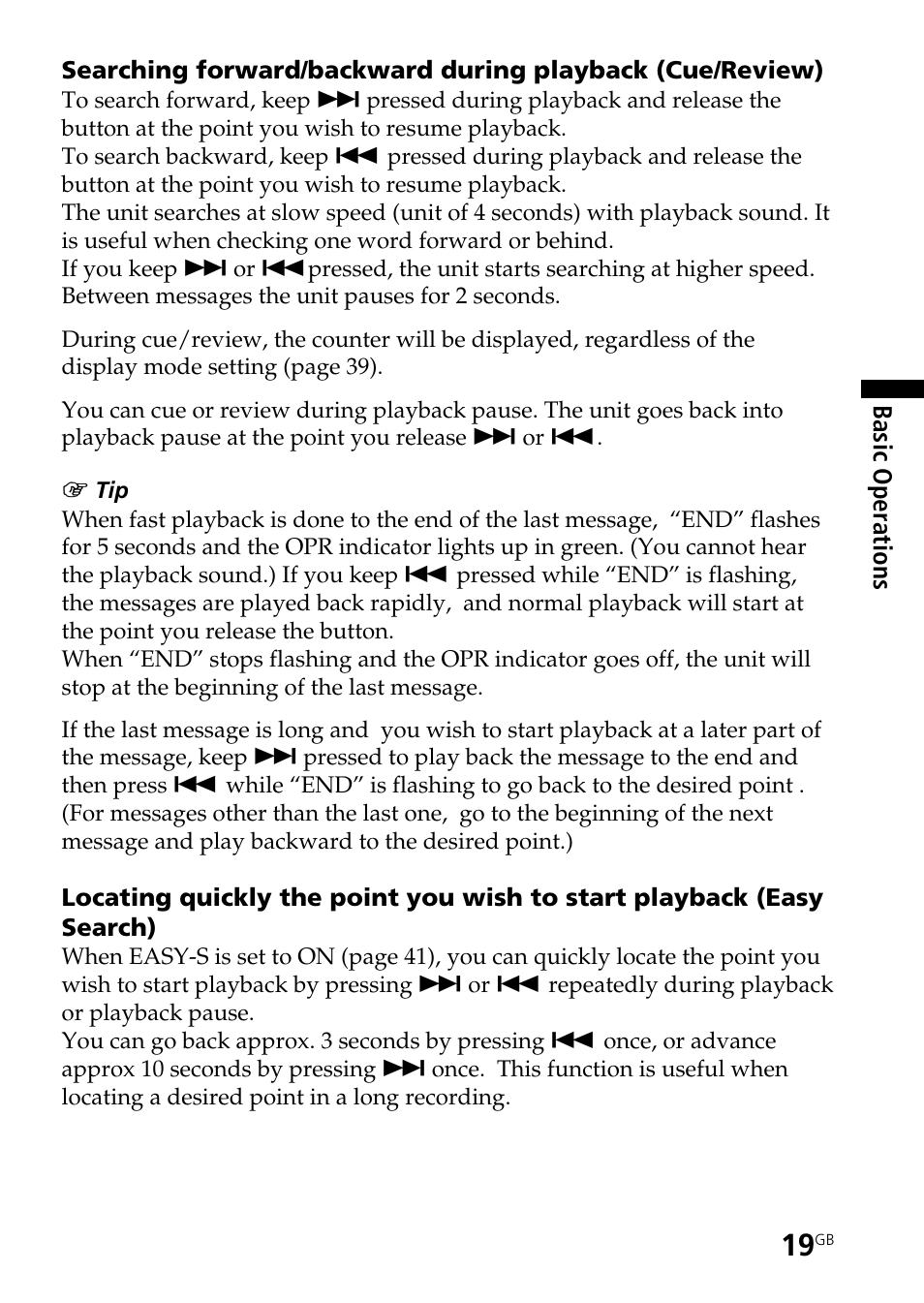 Sony ICD-BP150 User Manual | Page 19 / 68