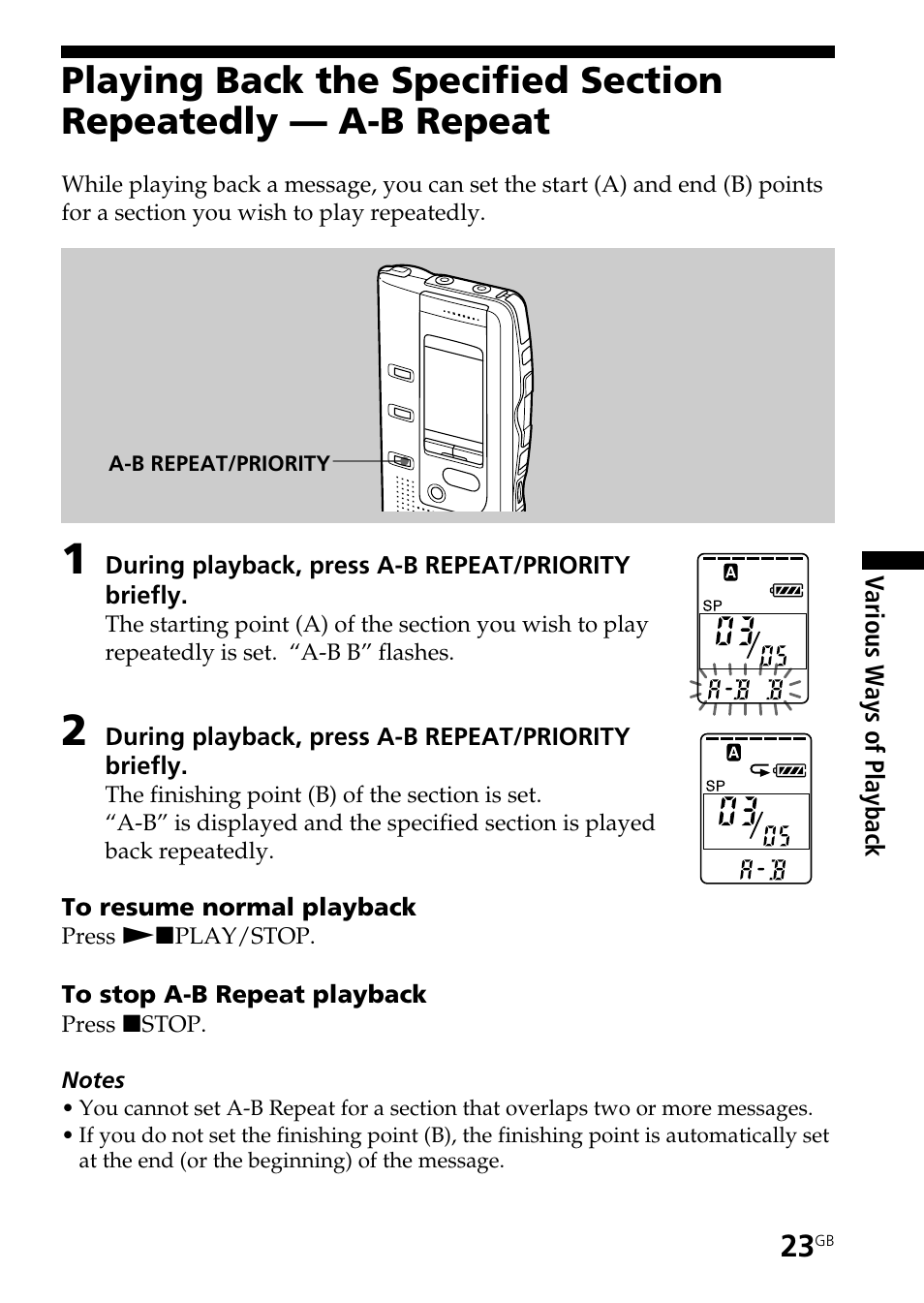 Sony ICD-BP150 User Manual | Page 23 / 68