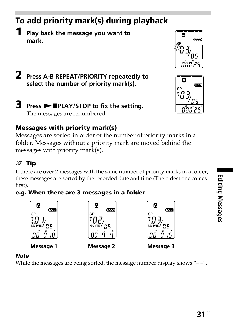 Sony ICD-BP150 User Manual | Page 31 / 68