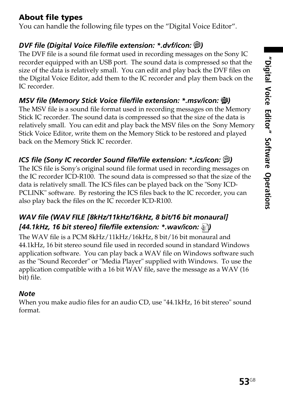 Sony ICD-BP150 User Manual | Page 53 / 68