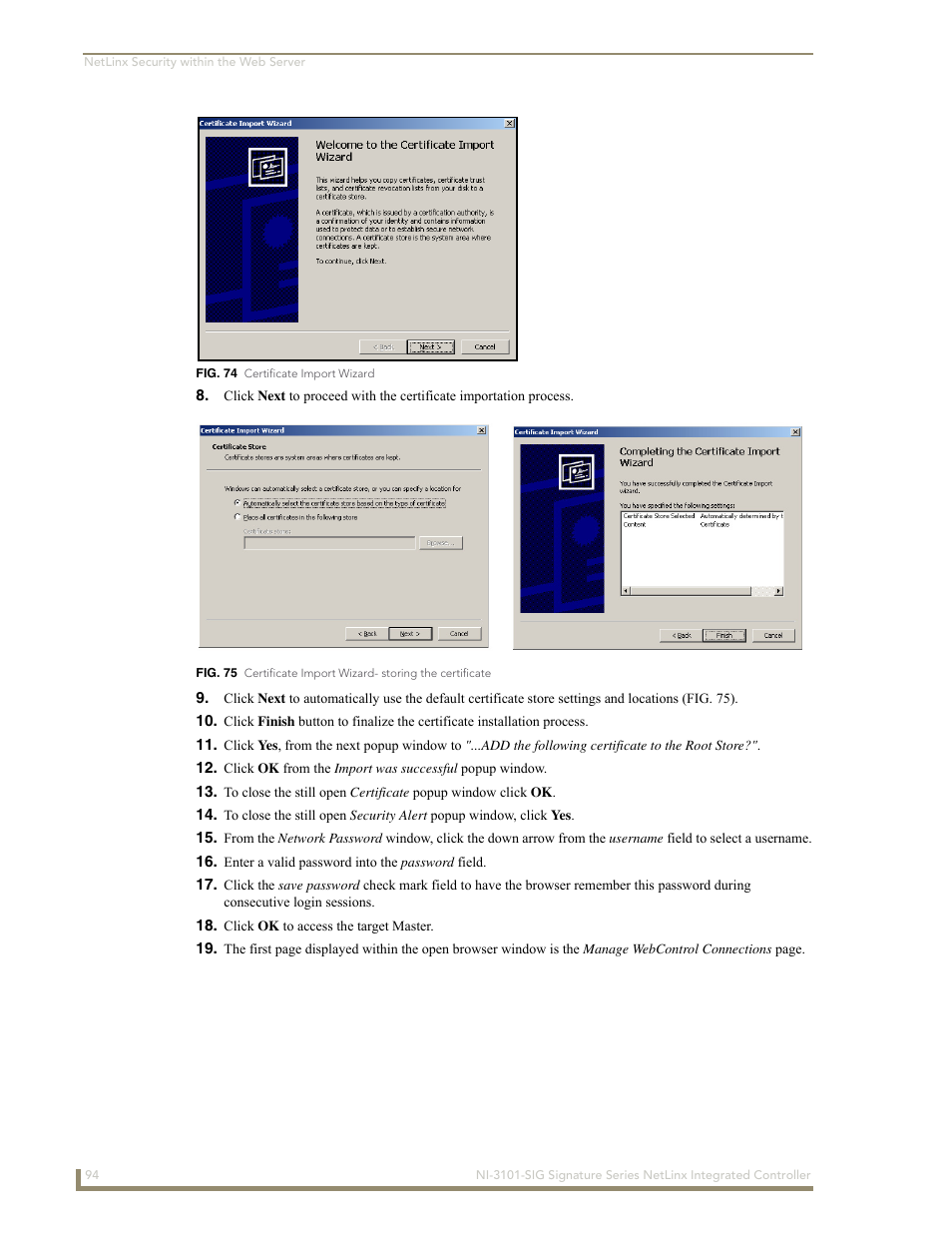 AMX Signature Series NetLinx Integrated Controller NI-3101-SIG User Manual | Page 104 / 156