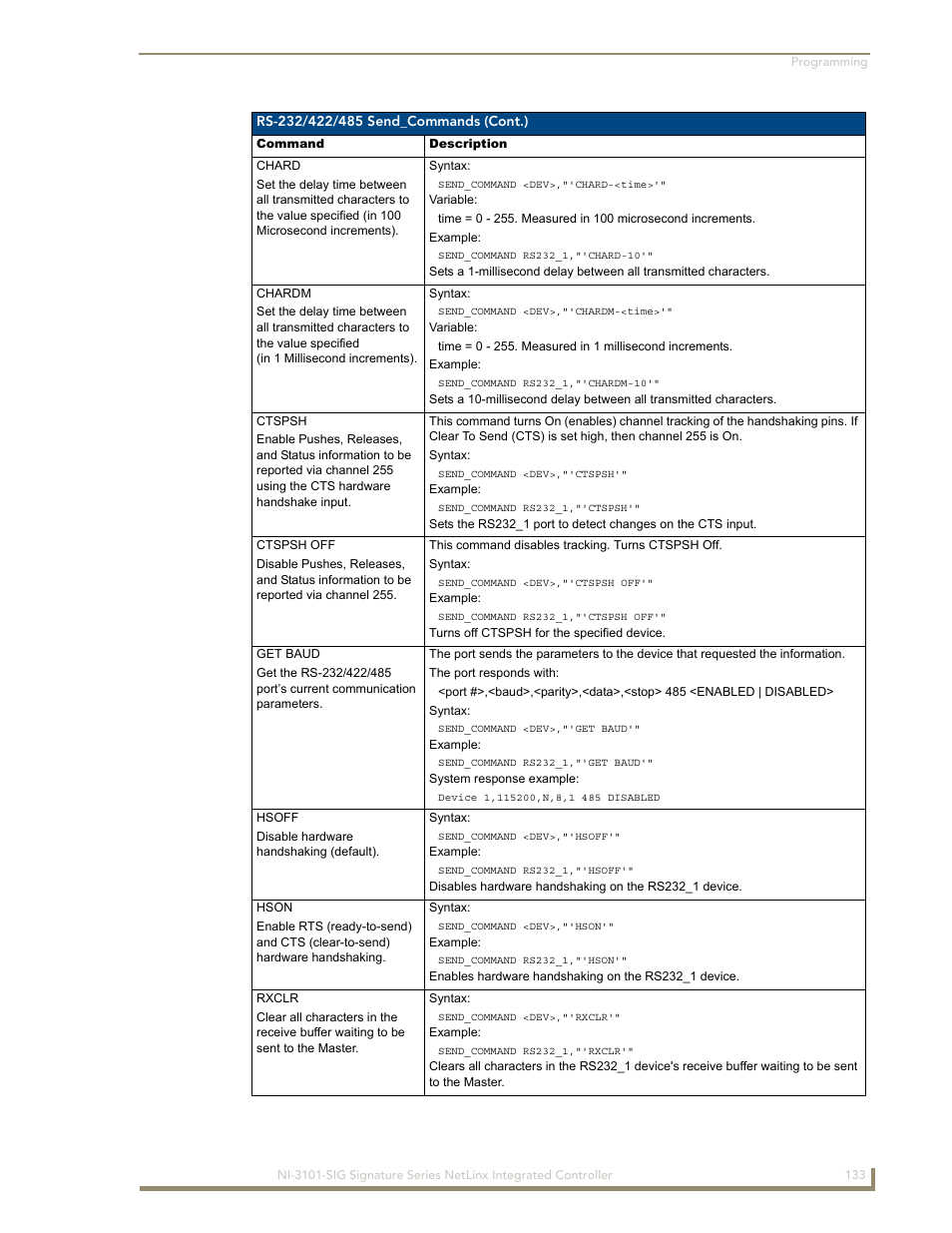 AMX Signature Series NetLinx Integrated Controller NI-3101-SIG User Manual | Page 143 / 156