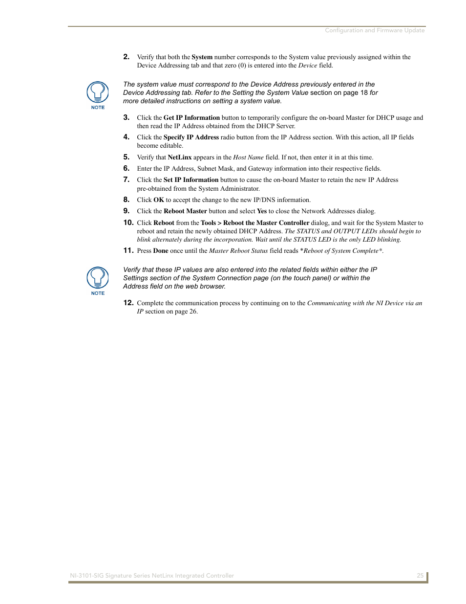 AMX Signature Series NetLinx Integrated Controller NI-3101-SIG User Manual | Page 35 / 156
