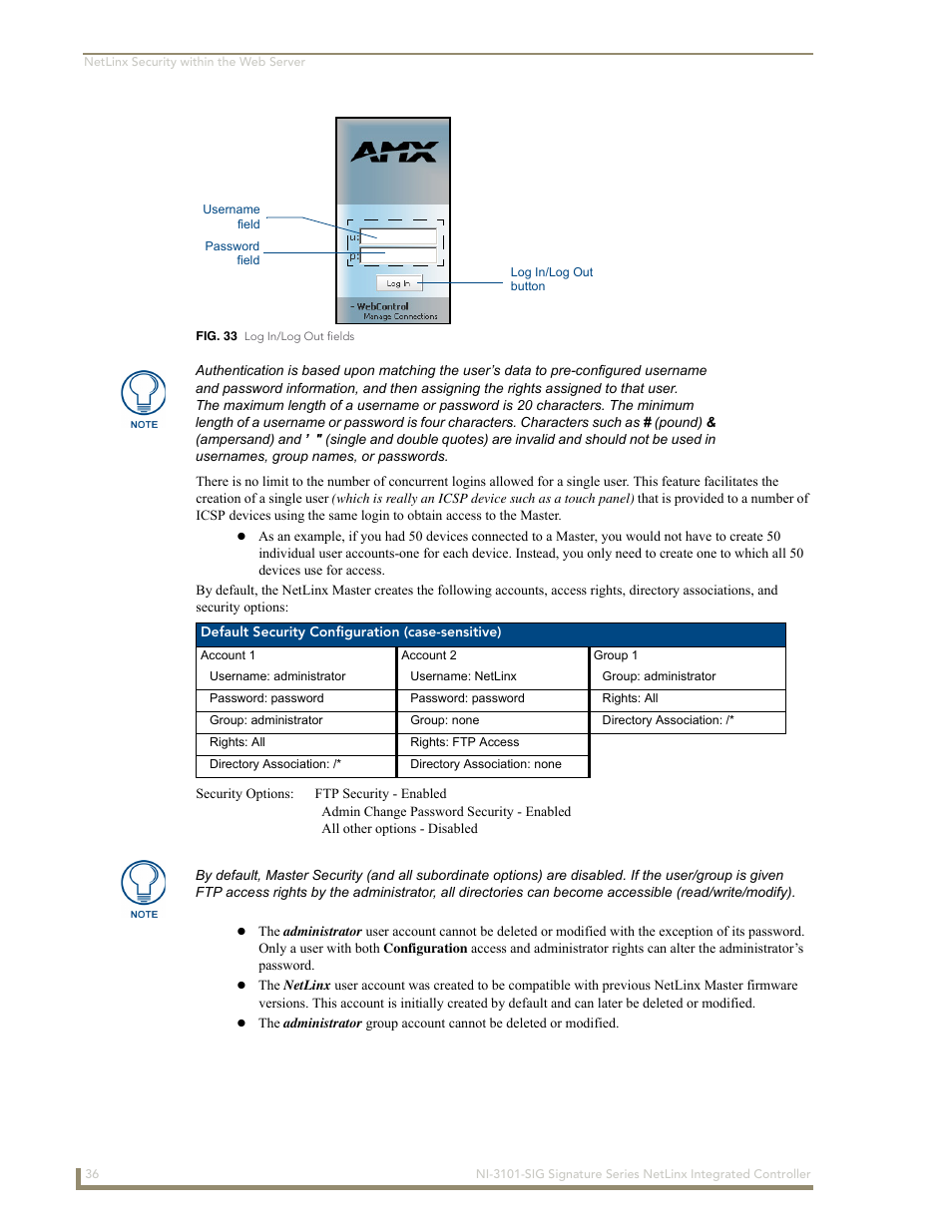 AMX Signature Series NetLinx Integrated Controller NI-3101-SIG User Manual | Page 46 / 156