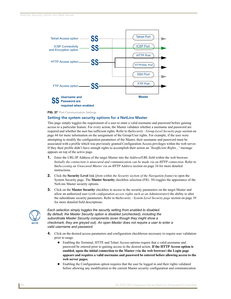 AMX Signature Series NetLinx Integrated Controller NI-3101-SIG User Manual | Page 52 / 156