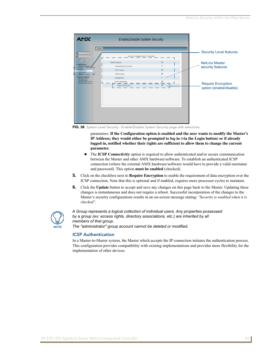 Icsp authentication | AMX Signature Series NetLinx Integrated Controller NI-3101-SIG User Manual | Page 53 / 156