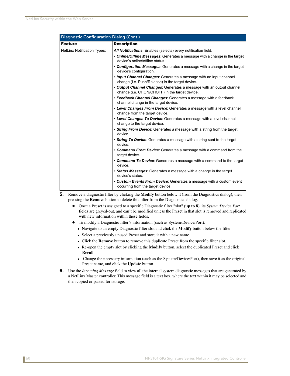 AMX Signature Series NetLinx Integrated Controller NI-3101-SIG User Manual | Page 70 / 156