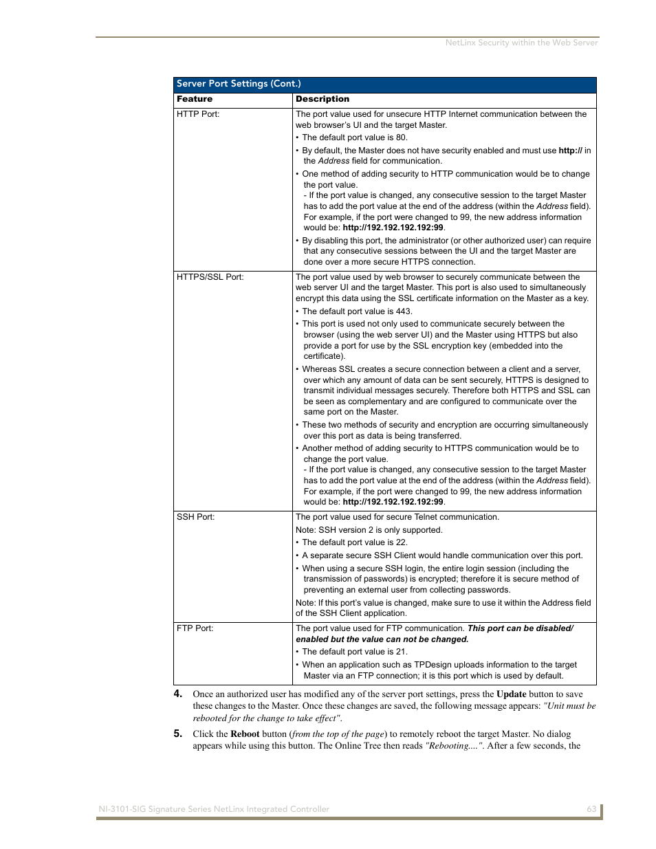 AMX Signature Series NetLinx Integrated Controller NI-3101-SIG User Manual | Page 73 / 156