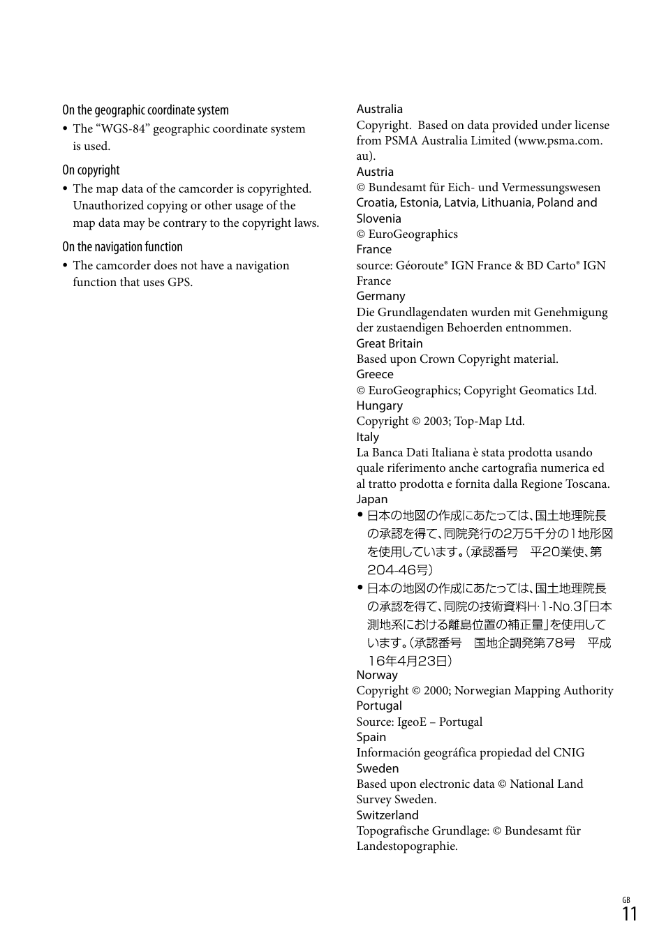 Sony HDR-TG5V User Manual | Page 11 / 36