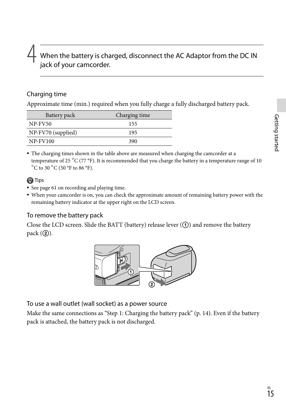 Sony HDR-TD10 User Manual | Page 15 / 142