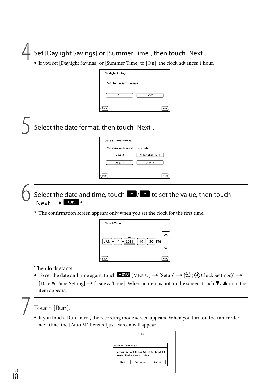 Sony HDR-TD10 User Manual | Page 18 / 142