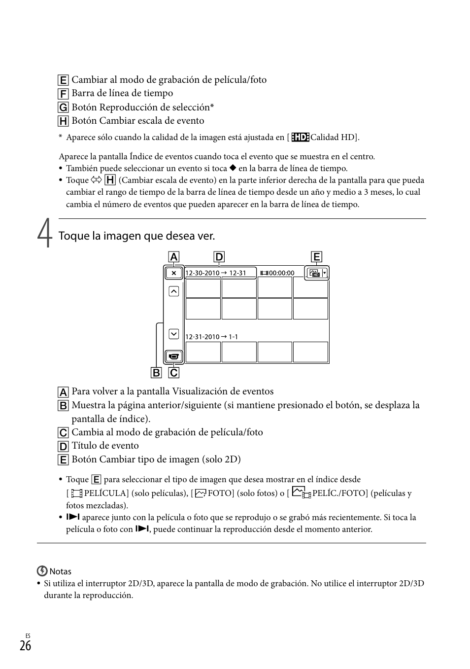 Toque la imagen que desea ver | Sony HDR-TD10 User Manual | Page 98 / 142