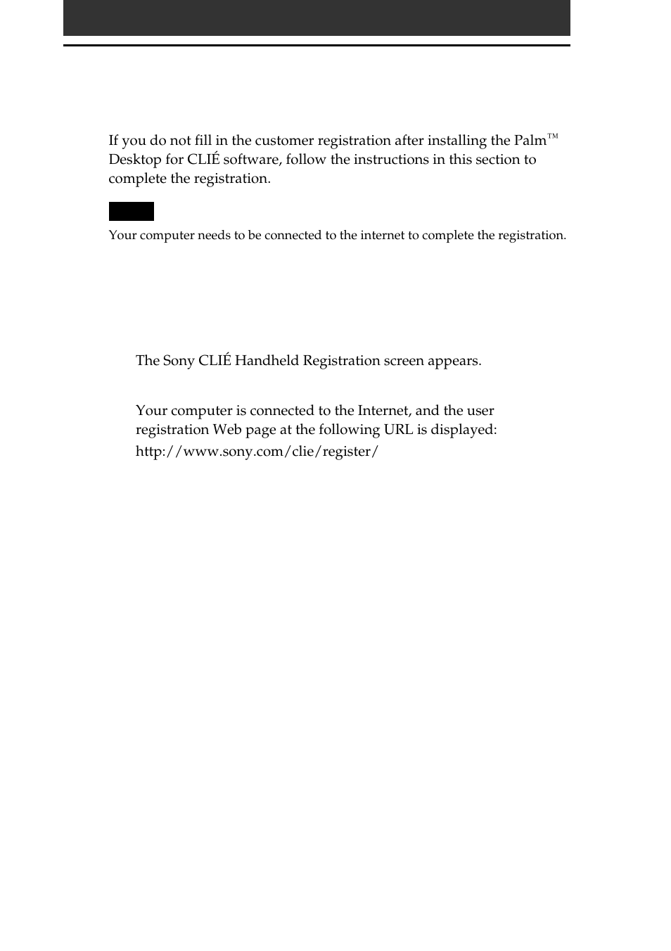 Customer registration | Sony PEG-T665C User Manual | Page 64 / 68