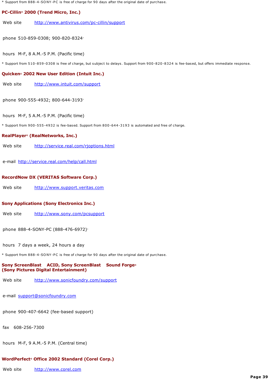 Sony PCV-RX740 User Manual | Page 39 / 79